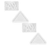 LALAFINA Moules Silicone pour Puzzle en Résine Époxy, 2 Sets Blancs Réutilisables et Faciles à Nettoyer, pour DIY et Activités Créatives pour Garçon et Filles