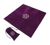 LALAFINA Nappe Carrée de Divination du Tarot en Lin Pourpre, Souple et Crée Une Atmosphère Mystérieuse, pour Jeu de Tarot et Rituels Magiques