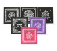LALAFINA Nappe de Divination de Table 6 Pièces en Tissu Non Tissé, Design Pliable Motifs Créatifs pour Atmosphère Mystérieuse, pour Jeu de Tarot et Autel Spirituel