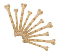 LALAFINA Os en Plastique Réalistes Accessoires Polyvalents 10 Pièces Trou pour Enfiler pour Décoration Halloween pour Bricolage et Articles Faits Main