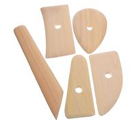 LALAFINA Outils Ergonomiques De Poterie en Bois 5 Pièces pour Sculpture en Argile Découpe Façonnage Polissage