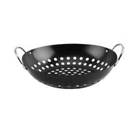 LALAFINA Panier Légumes Antiadhésif Multifonction pour Barbecue Panier Vidange Pratique avec Grandes Perforations Bord Arrondi et Double Anse Ergonomique pour Grillades Uniformes et