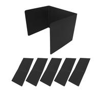 LALAFINA Panneau de Confidentialité Séparateur de Bureau Stable et Pliable en Plastique Noir Réutilisable pour Bureaux D'examen pour Étudiants et Enseignants