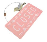 LALAFINA Panneau de Porte Double Face en Bois Rose pour Restaurant et Café, Design Vintage Rustique, Communication Claire pour Indiquer Ouvert Fermé