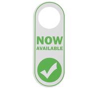 LALAFINA Panneau de Porte Double Face en PVC Jaune 24x9 CM Crochet, Étiquette de Porte pour Utilisation dans Bureaux et Salles de Conférence, Signalisation Suspendue