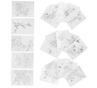 LALAFINA Papier à Dessin Aquarelle et Imitation Aquarelle Facile à Colorier en Papier 20 Feuilles pour Expression Créative pour Débutants et Artistes Expérimentés