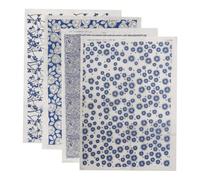 LALAFINA Papier De Transfert sous Glaçure pour Poterie 4 Feuilles De Décalcomanies en Argile Décalcomanie pour Céramique Et Décor pour Four Et Finition Transparente