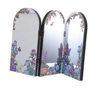 LALAFINA Paravent Décoratif de Table, Écran Pliant de Bureau Chinois en Acrylique, Miroir, Séparateur D’Espace Flexible pour Bureau et Dortoir, Décor Nouvel an Chinois