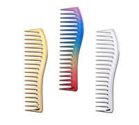 LALAFINA Peignes de Coiffure 3pcs en Abs pour Coupe de Cheveux Dents Larges, Création de Séparations Précises, sans Abîmer le Cuir Chevelu, Adaptés Hommes et Femmes