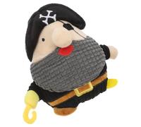 LALAFINA Peluche pour Chien Noir à Mâcher avec Son Interactif et Résistant pour Chiots de Dentition Pirate Capitaine pour Stimuler l'exercice Jeu des Petits Chiens