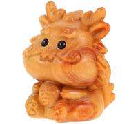 LALAFINA Pendentif Dragon Miniature Sculpté en Bois, Charme Créatif Simple Design, Perles D'espacement pour Présents Faits Main et Artisanat de Sculpture sur Bois
