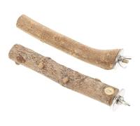 LALAFINA Perchoirs pour Oiseaux en Bois de Piment, 2 Pièces, Solides et Antistress, Accessoires pour Cage à Oiseaux et Perruches en Intérieur