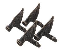 LALAFINA Pieds de Support de Meubles en Alliage de Zinc, Ensemble de Décoratifs, Petit Modèle Brun Foncé, pour Boîtes à Bijoux et Meubles de Rangement d'angle