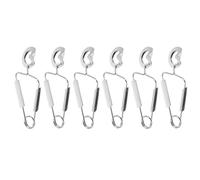 LALAFINA Pinces de Chef en Métal Inoxydable 6pcs, Forme Spéciale pour Escargots, Protection la Chaleur, Ustensile Pratique Cuisine et Buffet
