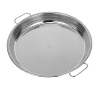 LALAFINA Plat de Cuisson Rond en Acier Inoxydable Poignées, Facile à Nettoyer, Cuisine et Cuisson la Vapeur, Plateau INOX Solide pour Four et Service