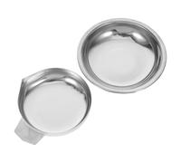 LALAFINA Plateaux de Pesée Précision Améliorée en Acier Inoxydable Lot de 2 Balance Électrique Légère Argenté pour Variés en Magasin pour Bijoux et Pierres Précieuses