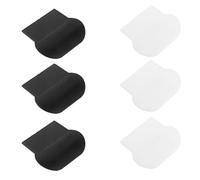 LALAFINA Poignée de Siège de Toilette Anti-contact Lot 6 Pièces, Lève-abattant Blanc et Noir, Rehausseur Pratique pour Lunette Wc, Hygiène Optimale pour Salle de Bain Familiale