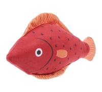 LALAFINA Poisson en Peluche pour Chat, Herbe Chat, Rouge | Peluche, Petit Sachet D’herbe à Chat Naturelle, Intérieur, pour Chatons, Jeu Interactif