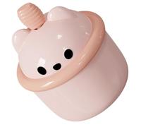 LALAFINA Pompe à Bouteille Moussante en Abs Forme Ours Rose Poignée Facile à Saisir pour Mousse Visage Nettoyante, pour Décoration Salle de Bain