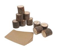 LALAFINA Porte-Carte en Bois Rustique Forme Souche d'arbre pour Mariage et Événements Professionnels, Support Photo et Porte-Menu Marron Finition Délicate