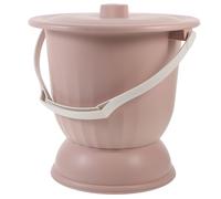 LALAFINA Pot de Chambre Portable pour 4,5l en Pp Couvercle, Seau Toilette Réutilisable et Isolation des Odeurs Usage Domestique et Camping
