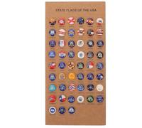 LALAFINA Punaises De Pouce De Drapeau National 51 Pièces Drapeaux D'états Uniques des États-Unis Punaises avec Organisateur Panneau De Liège pour Carte du Monde Mémo Notes Photos