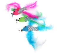 LALAFINA Recharges pour Chat en Peluche Poisson Volant, Lot de 3 Pièces pour Jeu Interactif Intérieur, Accessoire de Remplacement pour Chaton Couleur Aléatoire