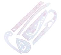 LALAFINA Règle de Couture Mesure Précise et Simplification du Travail de Couture Multifonction en Pet Rose Professionnelle pour Vêtements Confection de Vêtements