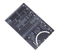 LALAFINA Règle Métrique Précision Calcul Rapide de Poche en Métal Noir Rapporteur pour Ingénieur Civil pour Dessin Technique et de Laboratoire