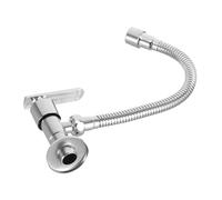 LALAFINA Robinet Pouce Inoxydable Mural Évier pour Cuisine Acier et Rotation à 360°, Commande Simple Raccord G1/2 Cuisines Compactes