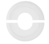 LALAFINA Rosace de Plafond Fendue en Polyuréthane Blanc, Diamètre Extérieur 25 Cm X Intérieur 9,8 Cm, Socle Décoratif Traditionnel pour Luminaires et Ventilateurs, Accessoire D’éclairage