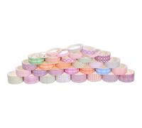 LALAFINA Ruban Adhésif Quadrillé Washi 32 Rouleaux X 2M Papier de Masquage Décoratif Coloré pour Scrapbooking Journaling et Emballage Présent Assortiment de Rubans Washi pour Loisirs