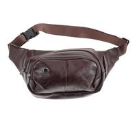 LALAFINA Sac Banane en Cuir Pu Imperméable pour Homme et Adolescente, Design Polyvalent et Élégant pour Camping et Pique-, Pochette de Voyage Légère avec Plusieurs Compartiments