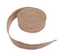 LALAFINA Sangle Jute Naturelle avec Rayures Colorées Bande Robuste pour Réparation de Meubles Sangles pour Chaise Tapisserie et Travaux Manuels