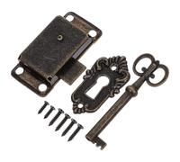 LALAFINA Serrure Rétro de lliage en Zinc D'armoire Ancienne et Or, Résistante L'usure avec Installation Facile à pour Boîtes à Bijoux et Meubles