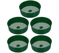 LALAFINA Set de 5 Poêlons de Jardin en Plastique Vert pour Tamisage du Sol et Compost, Outil Portable pour Jardinage Extérieur, Améliore L'efficacité de Tamisage Style Plusieurs Styles