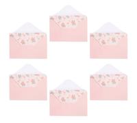 LALAFINA Set de Papeterie à Lettre Design Délicat et Pratique pour ou Vintage Délicates en Papier Rose Correspondance de Vacances Événements Professionnels