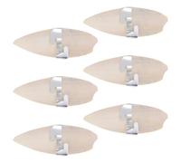 LALAFINA Set de Set de Jouets à Mâcher en Os de Seiche Naturel Lot de 6 avec Support Métallique, Tonique en Calcium Facile à Absorber pour Oiseaux et Hamsters