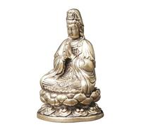 LALAFINA Statue de Bouddha Créative en Laiton Or, Décoration de Bureau Vintage, Ornement Résistant la Rouille pour Hôtels et Usage Longue Durée