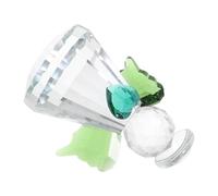 LALAFINA Statuette Ange Cristal Vert avec Cœur Élégant et Ailes Graciles Décoration pour Salons et Tables à Manger Figurine Ange Gardien pour Femmes à Pâques