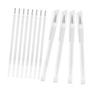 LALAFINA Stylo de Maquillage pour Tatouage Stylo Blanc de Positionnement des Sourcils 12 Pièces 8 Recharges Outil Professionnel pour Cartographie et Microblading Usage Salon Beauté