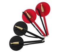 LALAFINA Stylos à Bille Porte-Stylo Rond et Chaîne, Lot de 4 Pièces en Noir et Rouge, Adaptés pour Signatures Lors d'Événements et Réunions de Bureau