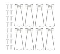 LALAFINA Support Arrière de Chevalet en Fer pour Cadre Photo Petit Format Argenté Lot de 8 Set de Supports 16 Vis Fixation Stable pour Cadres Photo Décoratifs sur Table Accessoires