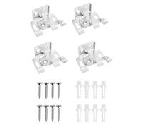 LALAFINA Support de Fixation pour Rail de Rideau 4 Pièces, Accessoires pour Stores Vénitiens à Code Araignée, Fixation Côté Rideau, Installation Facile pour Fenêtres Salon Bureau