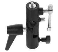 LALAFINA Support de Flash Pivotant Métal Pince pour Parapluie et Adaptateur Trépied, Fixation pour Lampe Torche et Éclairage Photo en Extérieur