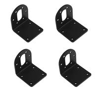 LALAFINA Support de Moteur Siège Fixe de L 4pcs en Métal Noir Équerre Plate de Fixation Stable et Pratique pour Moteurs à Réduction Série 37