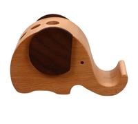 LALAFINA Support de Téléphone Portable Organiseur de Bureau Créatif en Bois Pot à Crayon Éléphant Léger et Simple Vos Mains pour Maison et Bureau