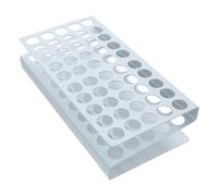 LALAFINA Support de Tubes à Essais en Aluminium Argenté de Z, Optimisant L'espace Empilement Vertical, pour Laboratoires et Stations de Travail Encombrées, Dimensions 22x17x12 Cm
