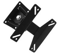LALAFINA Support Mural Réglable pour Téléviseur et Moniteur en Fer Noir, Fixation d'angle Pivotante pour Salon ou Bureau, Compatible 14-26 Pouces
