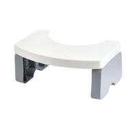 LALAFINA Tabouret de Toilette Solide Forte Capacité de Charge Blanc en Pp Design Simple, Repose-pieds Gain de Place pour Salle de Bain Familiale